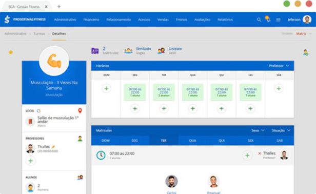 screenshot of Sistema SCA